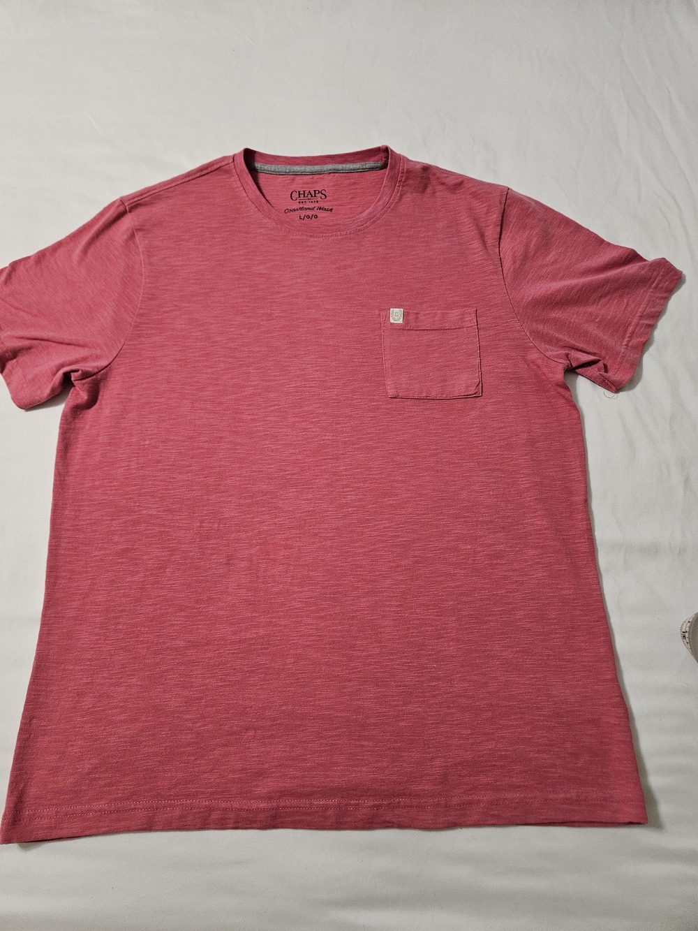 Chaps Men's Short-Sleeve Pocket T-Shirt in Red